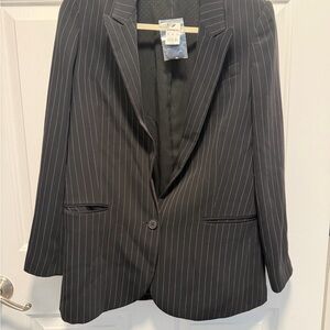 Express Charcoal Pinstripe Womans Blazer